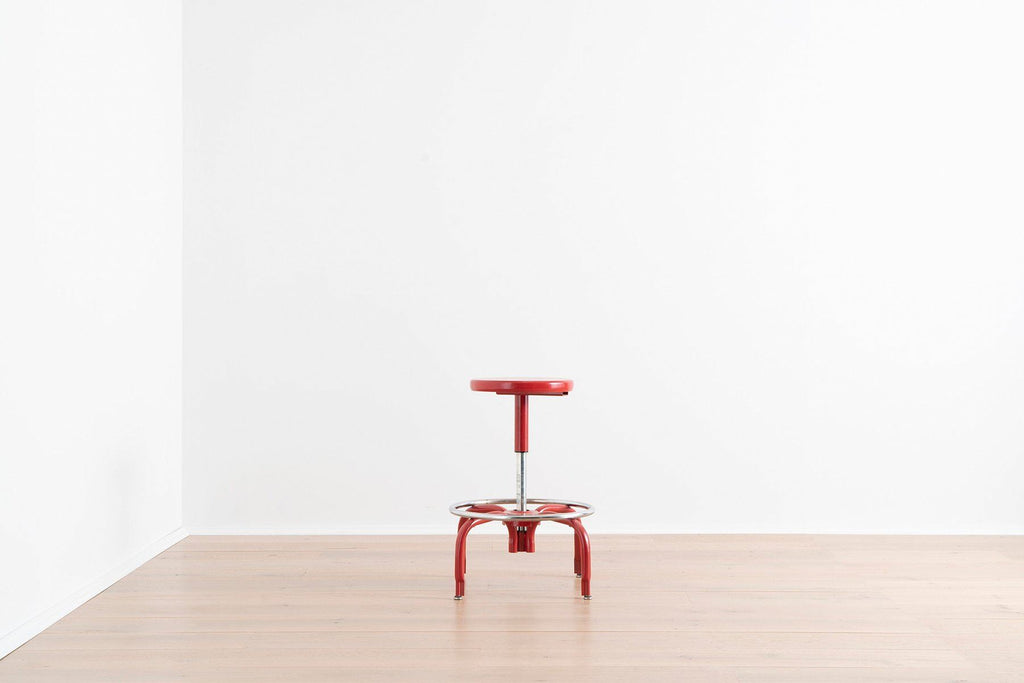 Science Lab Red Spinning Stool