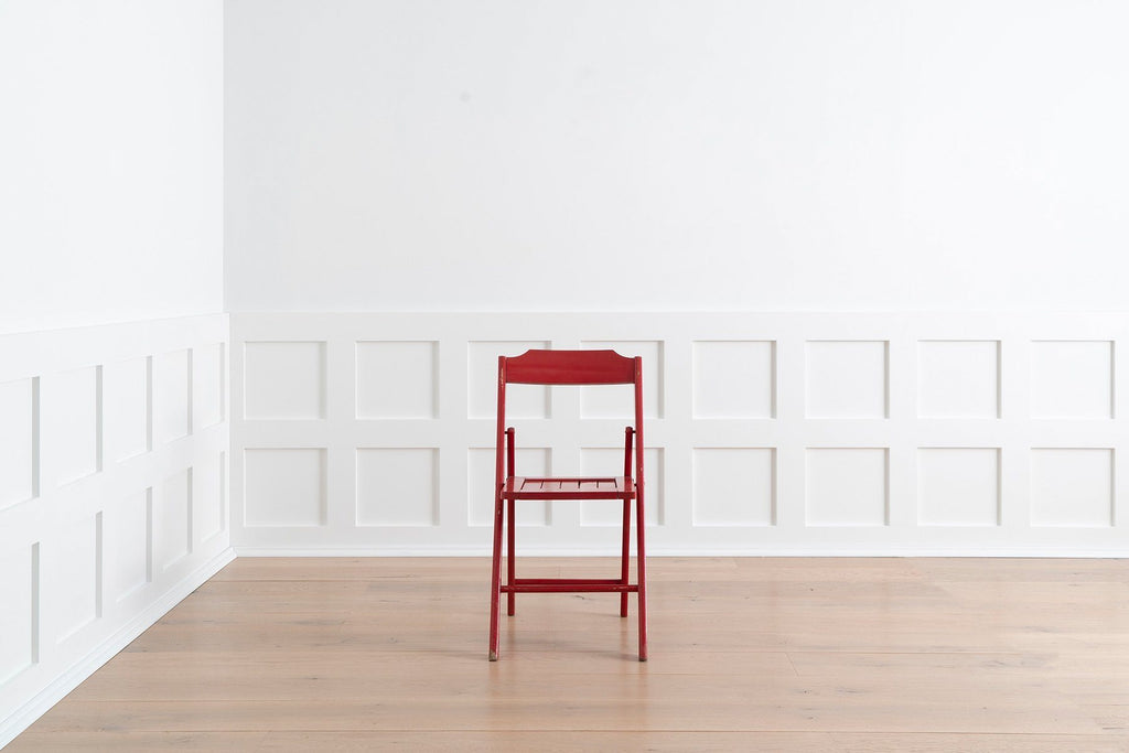 Red Painted Folding Chair