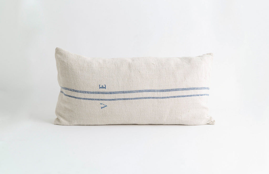 Large Initialed Grainsack Pillow